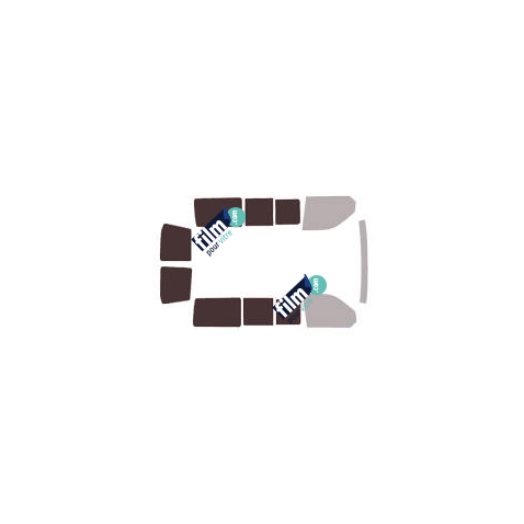 Kit film solaire Volkswagen Transporter T6 (6) Court 5 portes (depuis 2015) 1 porte latérale, vitres ouvrantes et 2 portes arriéres