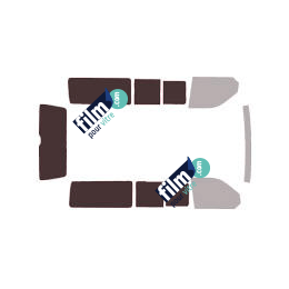 Kit film solaire Volkswagen Transporter T6 (6) Long 4 portes (depuis 2015) 1 porte latérale, vitres ouvrantes et hayon