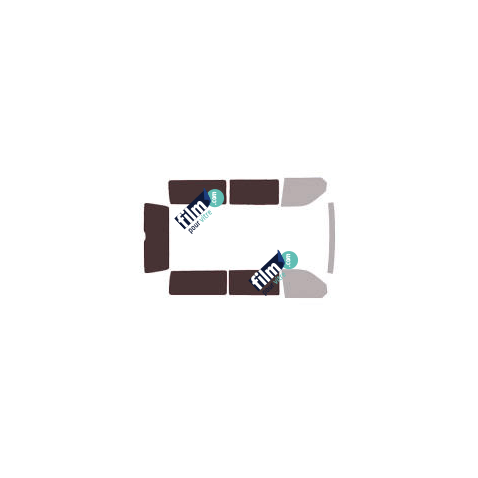 Kit film solaire Volkswagen Transporter T6 (6) Long 4 portes (depuis 2015) 1 porte latérale, vitres fixes et hayon