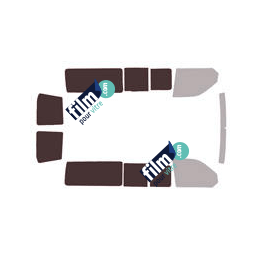 Kit film solaire Volkswagen Transporter T6 (6) Long 5 portes (depuis 2015) 1 porte latérale, vitres ouvrantes et 2 portes arrières