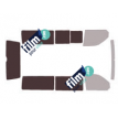 Kit film solaire Volkswagen Transporter T6 (6) Long 4 portes (depuis 2015) 1 vitre latérale droite fixes, 1 vitre latérale gauche coulissante et hayon