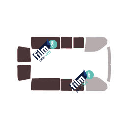 Kit film solaire Volkswagen Transporter T6 (6) Long 6 portes (depuis 2015) 2 portes latérales avec vitres coulissantes et 2 portes arrières