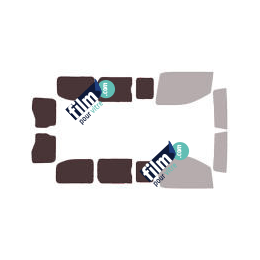 Kit film solaire Peugeot Expert (3) Standard 5-6 portes (depuis 2016) vitres ouvrantes, 2 portes arriéres avec essuies glaces