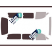 Kit film solaire Hyundai Satellite (1) Long 4 portes (1997 - 2007) 1 porte latérale et vitres ouvrantes