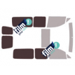 Kit film solaire Volkswagen Caddy (4) Maxi 6 portes (2016 - 2020) vitres fixes et 2 portes arriéres