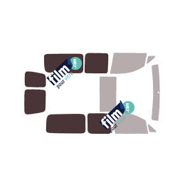 Kit film solaire Volkswagen Caddy (4) Maxi 6 portes (2016 - 2020) vitres fixes et 2 portes arriéres