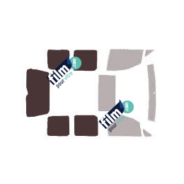 Kit film solaire Volkswagen Caddy (4) 4 portes (2016 - 2020) vitres fixes et 1 porte latérale et hayon