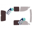 Kit film solaire Volkswagen Caddy (4) Utilitaire 4 / 5 portes (2016 - 2020) avec 2 vitres latérales et hayon