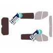 Kit film solaire Ford Custom Transit (1) Utilitaire 5 portes (depuis 2014) 1 porte latérale, vitres fixes et hyon