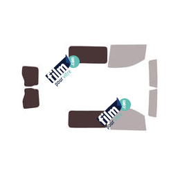 Kit film solaire Peugeot Expert (3) Standard / Long Utilitaire 5/6 portes (depuis 2016) 2 vitres latérales fixes et 2 portes arrières avec essuies glaces