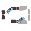 Kit film solaire Toyota ProAce (2) Standard / Long Utilitaire 5/6 portes (depuis 2016) 2 vitres latérales ouvrantes et 2 portes arrières avec essuies glaces