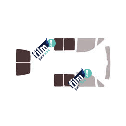 Kit film solaire Peugeot Expert (1) Utilitaire 5 portes (1995 - 2007) vitres latérales coulissantes et 2 portes arriéres