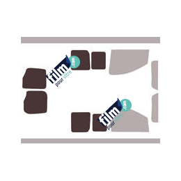 Kit film solaire Toyota ProAce (1) Utilitaire 5/6 portes (2007 - 2017) 2 vitres ouvrantes et 2 portes arrières avec essuies glaces