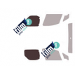 Kit film solaire Peugeot Partner (2) Utilitaire 4/5 portes (2008 - 2018) 1 porte latérale, 2 vitres latérales