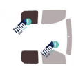 Kit film solaire Renault Kangoo (2) Utilitaire 5/6 portes (depuis 2008) 2 portes latérales et 2 vitres