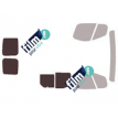 Kit film solaire Renault Trafic (2) Utilitaire 5 portes (2002 - 2015) 1 vitre coulissante à droite et 2 portes arrières