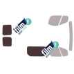 Kit film solaire Opel Vivaro (1) Utilitaire 5 portes (2002 - 2015) 1 vitre fixe à droite et 2 portes arrières
