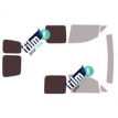 Kit film solaire Volkswagen Caddy (4) Utilitaire 5/6 portes (2016 - 2020) 2 vitres fixes et 2 portes arrières