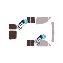 Kit film solaire Volkswagen Caddy (4) Utilitaire 5/6 portes (2016 - 2020) vitres coulissantes et 2 portes arrières