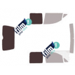 Kit film solaire Volkswagen Caddy (3) Utilitaire 4/5 portes (2004 - 2016) 2 vitres fixes et hayon