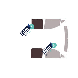 Kit film solaire Volkswagen Caddy (3) Utilitaire 4/5/6 portes (2004 - 2016) 2 vitres fixes