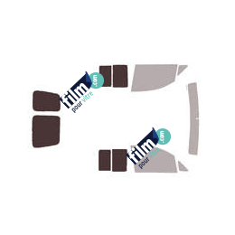 Kit film solaire Volkswagen Caddy (3) Utilitaire 5/6 portes (2004 - 2016) 2 vitres coulissantes et 2 portes arrières