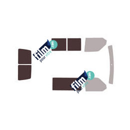 Kit film solaire Volkswagen Transporter T4 (4) Utilitaire 5/6 portes (1990 - 2003) 1 vitre fixe à droite, 1 vitre coulissante à gauche et 2 portes arrières