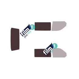 Kit film solaire Volkswagen Transporter T5 (5) Utilitaire 4 portes (2003 - 2015) 1 porte latérale, 2 vitres fixes et hayon