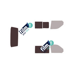 Kit film solaire Volkswagen Transporter T5 (5) Utilitaire 4 portes (2003 - 2015) 1 porte latérale, 1 vitre fixe à droite et 1 vitre coulissante à gauche