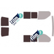 Kit film solaire Volkswagen Transporter T6 (6) Utilitaire 6 portes (depuis 2015) 2 portes latérales, 2 vitres coulissantes et 2 portes arrières
