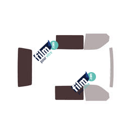 Kit film solaire Volkswagen Transporter T6 (6) Utilitaire 4 portes (depuis 2015) 1 porte latérale, 2 vitres fixes et hayon