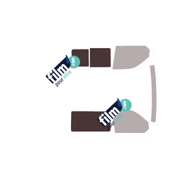 Kit film solaire Volkswagen Transporter T6 (6) Utilitaire 4/5 portes (depuis 2016) 1 porte latérale, 1 vitre fixe à droite et 1 vitre ouvrante à gauche