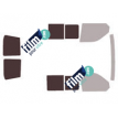 Kit film solaire Volkswagen Transporter T6 (6) Utilitaire 5 portes (depuis 2015) 1 porte latérale, 2 vitres coulissantes et 2 portes arrières