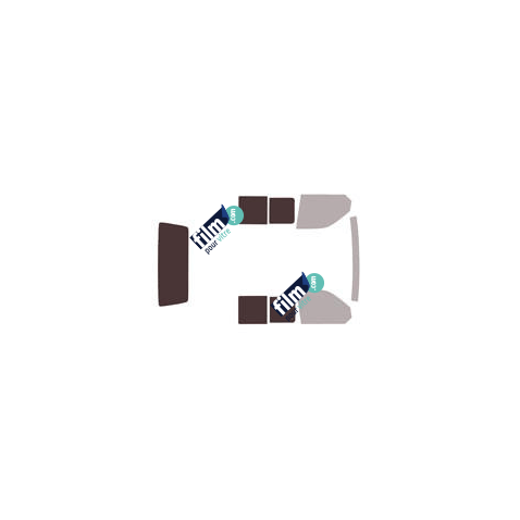 Kit film solaire Volkswagen Transporter T6 (6) Utilitaire 5 portes (depuis 2015) 2 portes latérales avec 2 vitres ouvrantes et hayon