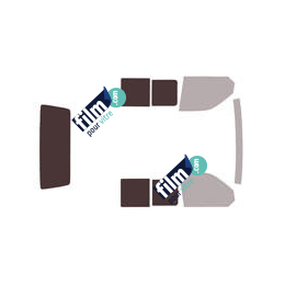 Kit film solaire Volkswagen Transporter T6 (6) Utilitaire 5 portes (depuis 2015) 2 portes latérales avec 2 vitres ouvrantes et hayon