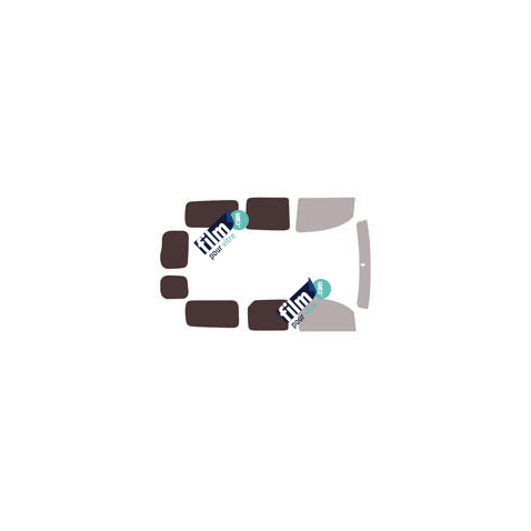 Kit film solaire Renault Kangoo (2) Maxi Vitrée 5 portes (depuis 2010) 1 porte latérale et 2 portes arrières