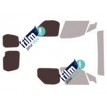 Kit film solaire Peugeot Partner (2) Utilitaire 4 portes (2008 - 2018) sans porte latérale, 2 vitres latérales et 2 portes ar