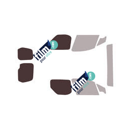 Kit film solaire Peugeot Partner (2) Utilitaire 4 portes (2008 - 2018) sans porte latérale, 2 vitres latérales et 2 portes ar