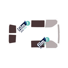 Kit film solaire Volkswagen Transporter T6 (6) Utilitaire 6 portes (depuis 2015) 2 portes latérales, vitres fixes et 2 portes arrières