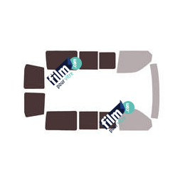 Kit film solaire Volkswagen Transporter T6 (6) Court 6 portes (depuis 2015) 2 portes latérales, vitres coulissantes et 2 portes ar