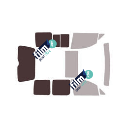 Kit film solaire Volkswagen Caddy (3) 5 portes (2004 - 2016) 2 portes latérales, 1 vitre coulissante à droite 1 fixe à gauche et hayon