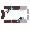Kit film solaire Peugeot Traveller (1) Long 4/5 portes (depuis 2016) 2 portes latérales, vitres fixes et hayon ouvrant