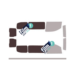 Kit film solaire Peugeot Expert (3) Standard 5/6 portes (depuis 2016) vitres fixes, 2 portes ar sans essuie-glace