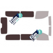 Kit film solaire Peugeot Expert (3) Long 4/5 p portes (depuis 2016) 2 portes latérales, vitres fixes et hayon fixe