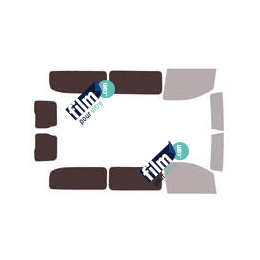 Kit film solaire Peugeot Expert (3) Long 5/6 portes (depuis 2016) vitres fixes, 2 portes ar sans essuie-glace