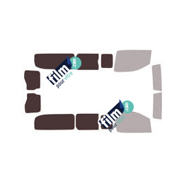 Kit film solaire Peugeot Expert (3) Long 5/6 portes (depuis 2016) vitres ouvrantes, 2 portes arriéres avec essuies glaces