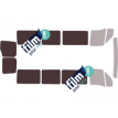 Kit film solaire Renault Master (2) Long 4 portes (1997 - 2010) tout vitré avec vitres fixes