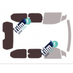 Kit film solaire Peugeot Rifter (1) Long 4-5 portes (depuis 2018) vitres entrebaillantes, hayon fixe