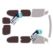 Kit film solaire Peugeot Rifter (1) Long 5-6 portes (depuis 2018) vitres entrebaillantes, 2 portes arriéres