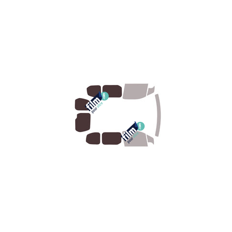 Kit film solaire Peugeot Partner (3) Court 5-6 portes (depuis 2018) vitres fixes, 2 portes arrieres